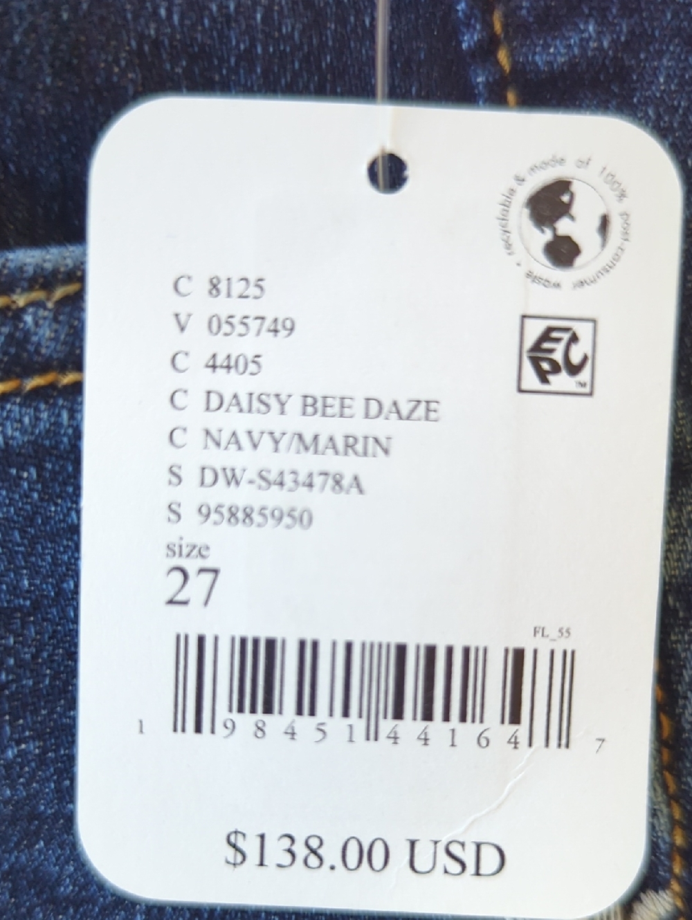 Free People Driftwood Daisy Bee Daze Aria Denim Shorts - 27 - Picture 5 of 9